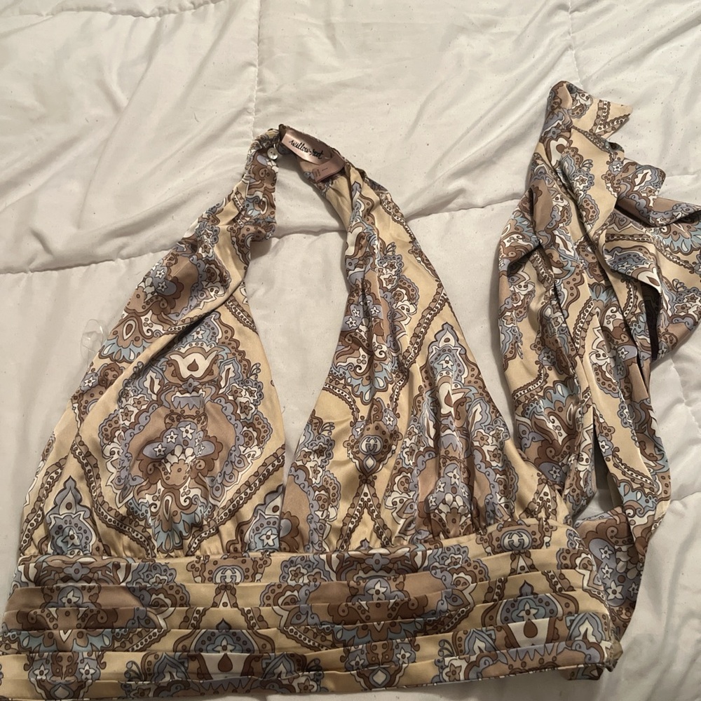 Halter Satin tank top